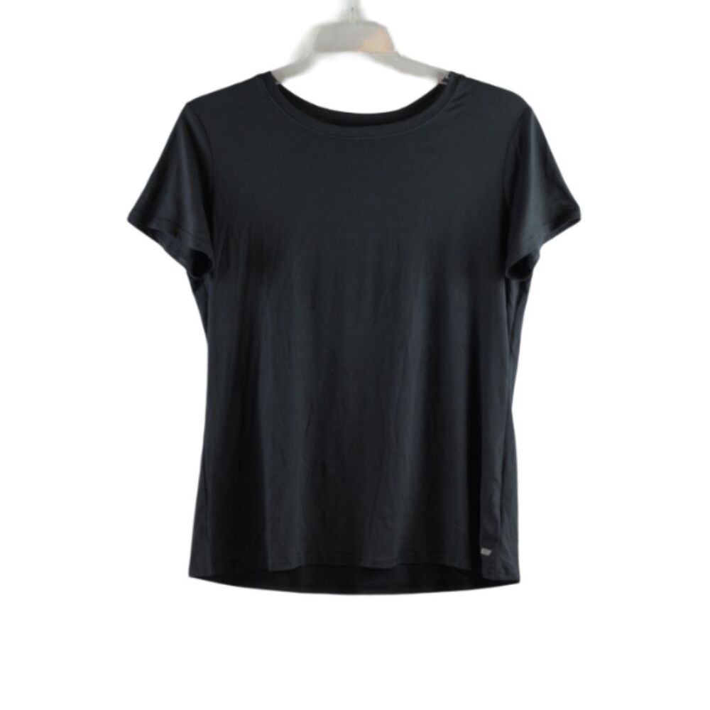 Amazon Essentials Black Women's T-Shirt Short Sleeve Pullover Crewneck Large 042
